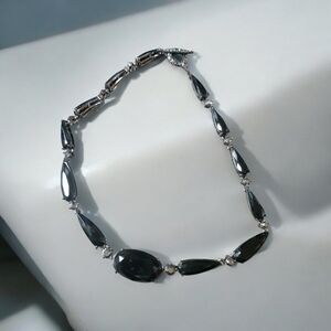 Black Sparkle collar necklace